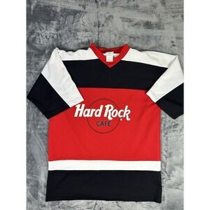 Vintage Hard Rock Cafe Chicago Hockey Jersey Men's Large Authentic